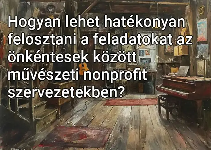 Hogyan lehet hatékonyan felosztani a feladatokat az önkéntesek között művészeti nonprofit szervezetekben?