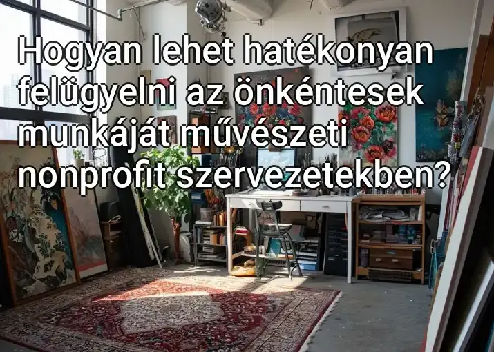 Hogyan lehet hatékonyan felügyelni az önkéntesek munkáját művészeti nonprofit szervezetekben?