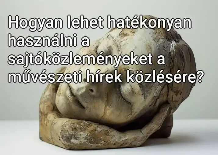 Hogyan lehet hatékonyan használni a sajtóközleményeket a művészeti hírek közlésére?