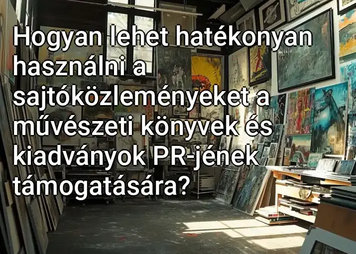 Hogyan lehet hatékonyan használni a sajtóközleményeket a művészeti könyvek és kiadványok PR-jének támogatására?