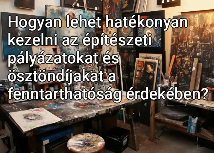 Hogyan lehet hatékonyan kezelni az építészeti pályázatokat és ösztöndíjakat a fenntarthatóság érdekében?