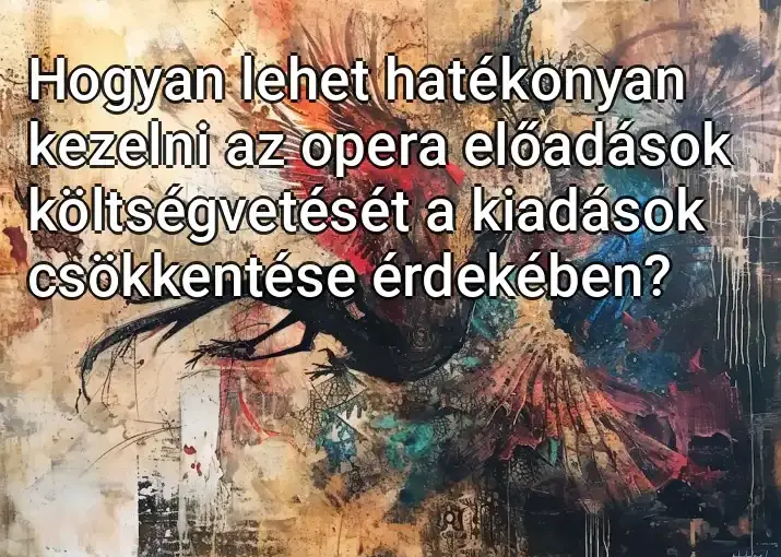 Hogyan lehet hatékonyan kezelni az opera előadások költségvetését a kiadások csökkentése érdekében?