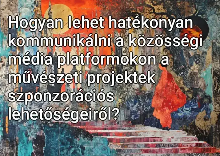 Hogyan lehet hatékonyan kommunikálni a közösségi média platformokon a művészeti projektek szponzorációs lehetőségeiről?