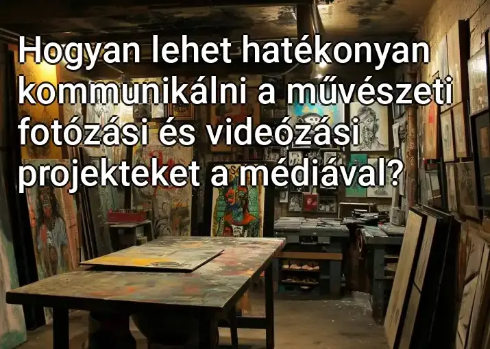 Hogyan lehet hatékonyan kommunikálni a művészeti fotózási és videózási projekteket a médiával?