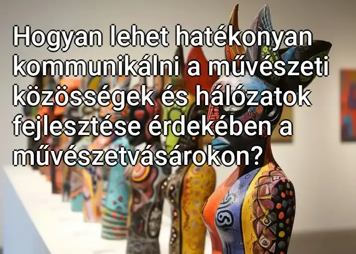 Hogyan lehet hatékonyan kommunikálni a művészeti közösségek és hálózatok fejlesztése érdekében a művészetvásárokon?