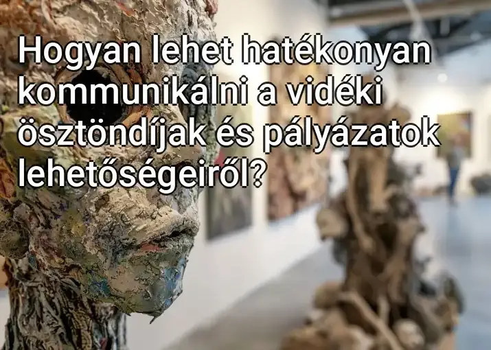 Hogyan lehet hatékonyan kommunikálni a vidéki ösztöndíjak és pályázatok lehetőségeiről?