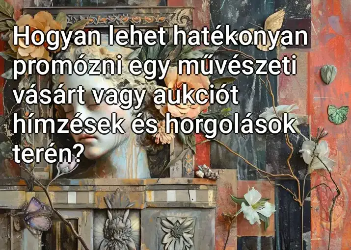 Hogyan lehet hatékonyan promózni egy művészeti vásárt vagy aukciót hímzések és horgolások terén?