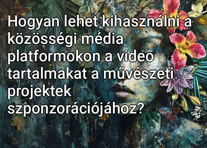 Hogyan lehet kihasználni a közösségi média platformokon a video tartalmakat a művészeti projektek szponzorációjához?