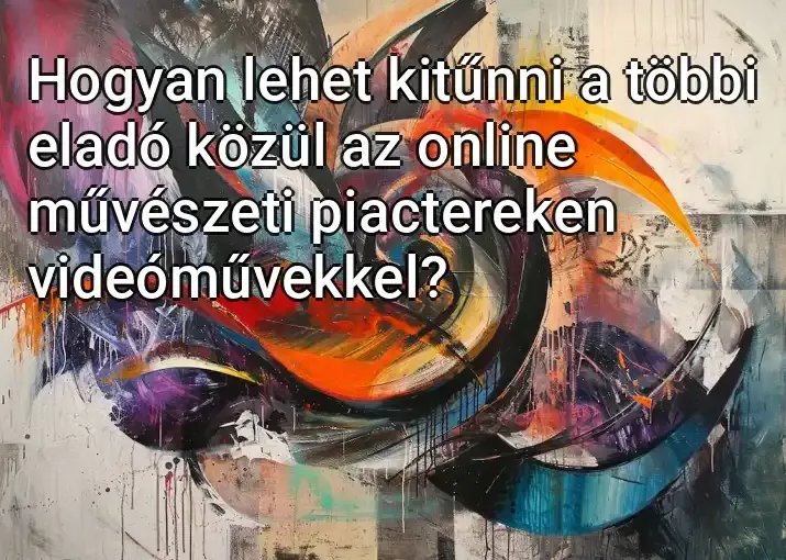 Hogyan lehet kitűnni a többi eladó közül az online művészeti piactereken videóművekkel?