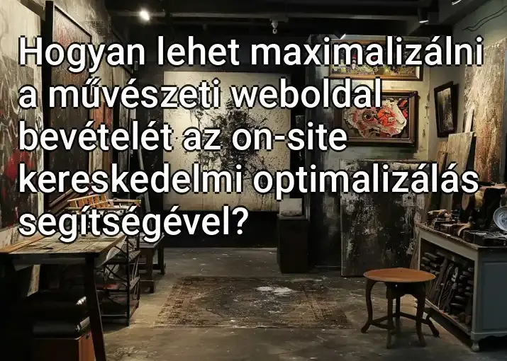 Hogyan lehet maximalizálni a művészeti weboldal bevételét az on-site kereskedelmi optimalizálás segítségével?