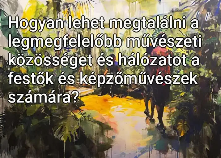 Hogyan lehet megtalálni a legmegfelelőbb művészeti közösséget és hálózatot a festők és képzőművészek számára?