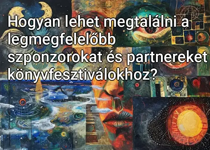 Hogyan lehet megtalálni a legmegfelelőbb szponzorokat és partnereket könyvfesztiválokhoz?