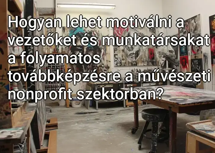 Hogyan lehet motiválni a vezetőket és munkatársakat a folyamatos továbbképzésre a művészeti nonprofit szektorban?