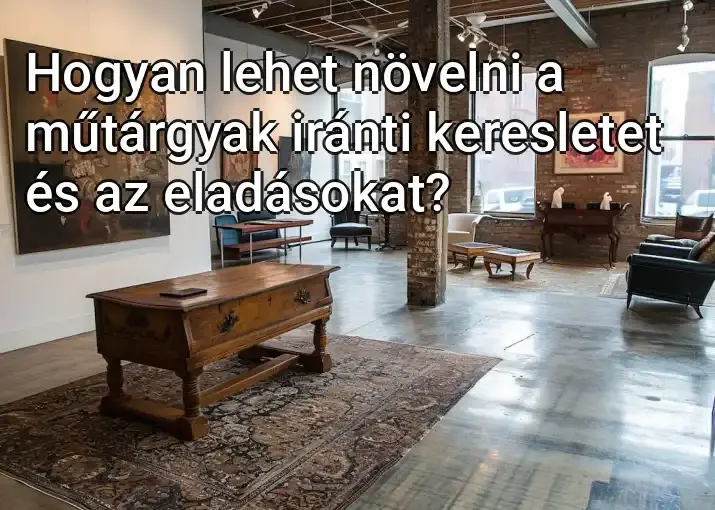 Hogyan lehet növelni a műtárgyak iránti keresletet és az eladásokat?