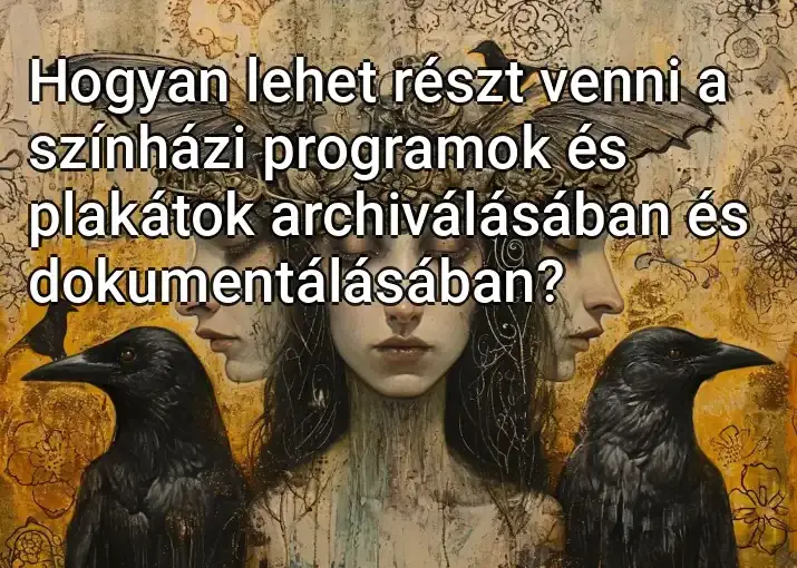 Hogyan lehet részt venni a színházi programok és plakátok archiválásában és dokumentálásában?