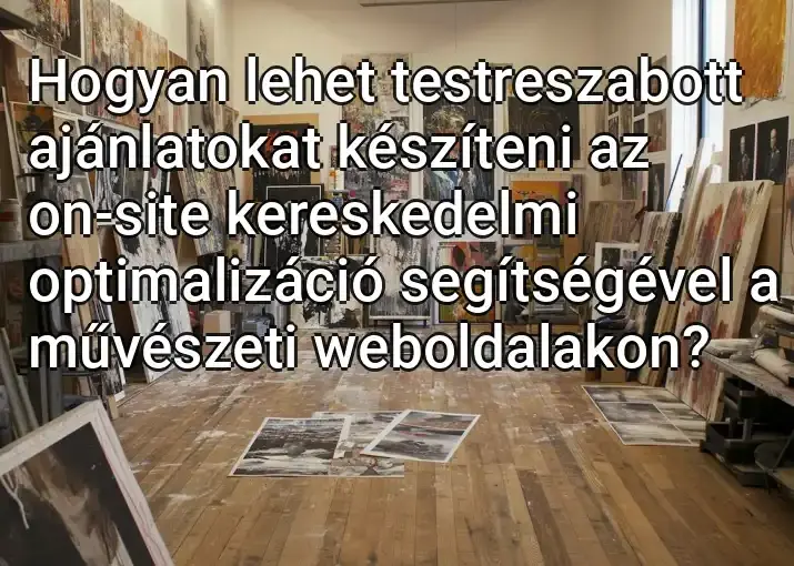 Hogyan lehet testreszabott ajánlatokat készíteni az on-site kereskedelmi optimalizáció segítségével a művészeti weboldalakon?