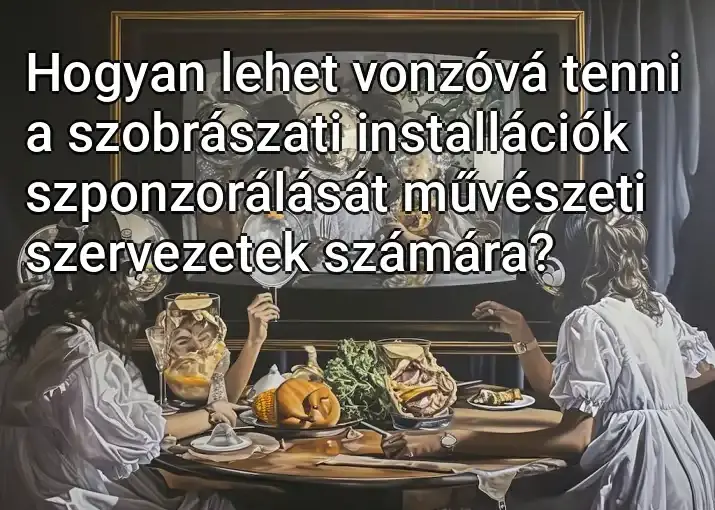 Hogyan lehet vonzóvá tenni a szobrászati installációk szponzorálását művészeti szervezetek számára?