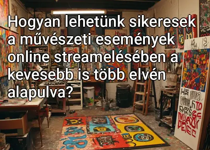 Hogyan lehetünk sikeresek a művészeti események online streamelésében a kevesebb is több elvén alapulva?