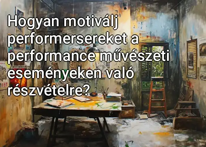 Hogyan motiválj performersereket a performance művészeti eseményeken való részvételre?