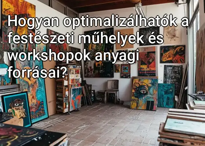 Hogyan optimalizálhatók a festészeti műhelyek és workshopok anyagi forrásai?