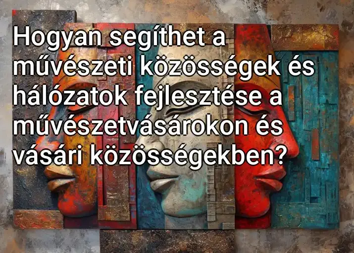 Hogyan segíthet a művészeti közösségek és hálózatok fejlesztése a művészetvásárokon és vásári közösségekben?