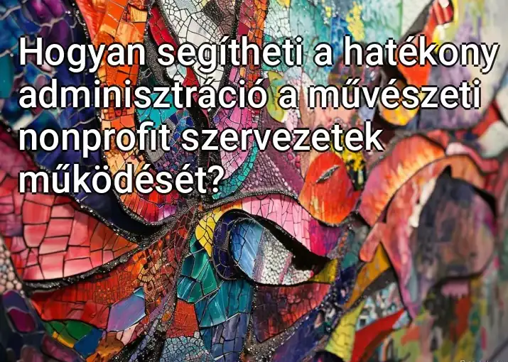 Hogyan segítheti a hatékony adminisztráció a művészeti nonprofit szervezetek működését?