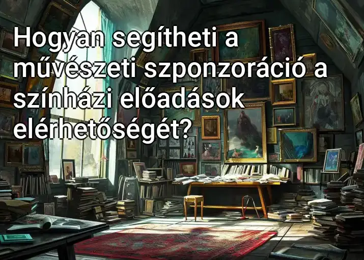 Hogyan segítheti a művészeti szponzoráció a színházi előadások elérhetőségét?