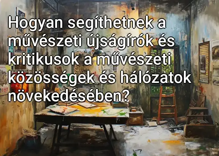 Hogyan segíthetnek a művészeti újságírók és kritikusok a művészeti közösségek és hálózatok növekedésében?