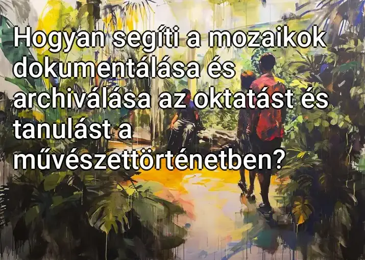 Hogyan segíti a mozaikok dokumentálása és archiválása az oktatást és tanulást a művészettörténetben?