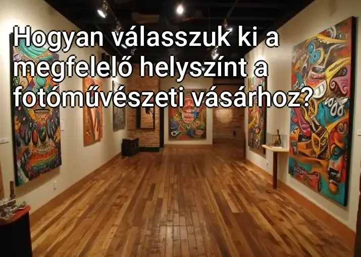 Hogyan válasszuk ki a megfelelő helyszínt a fotóművészeti vásárhoz?