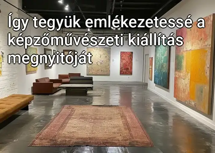 Így tegyük emlékezetessé a képzőművészeti kiállítás megnyitóját