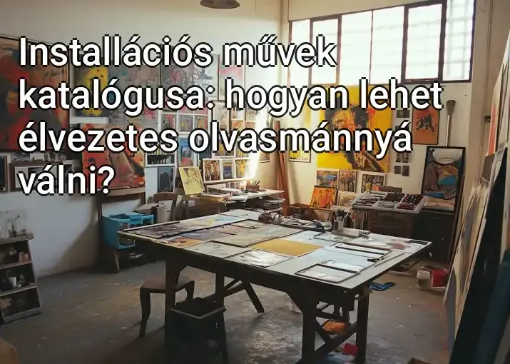 Installációs művek katalógusa: hogyan lehet élvezetes olvasmánnyá válni?