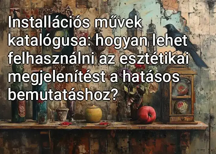 Installációs művek katalógusa: hogyan lehet felhasználni az esztétikai megjelenítést a hatásos bemutatáshoz?