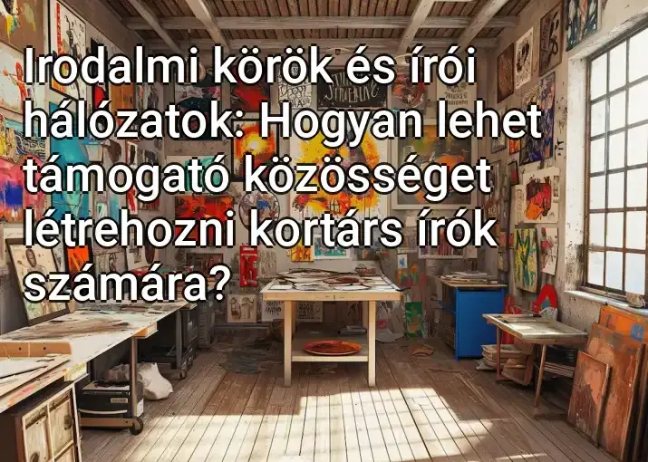 Irodalmi körök és írói hálózatok: Hogyan lehet támogató közösséget létrehozni kortárs írók számára?