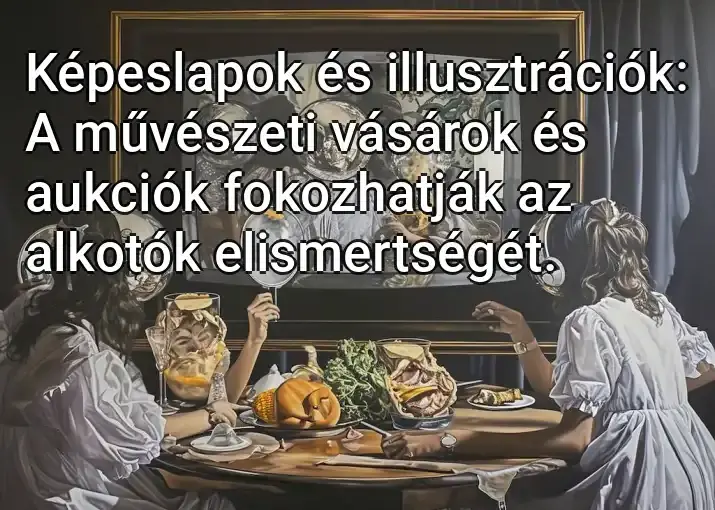 Képeslapok és illusztrációk: A művészeti vásárok és aukciók fokozhatják az alkotók elismertségét.