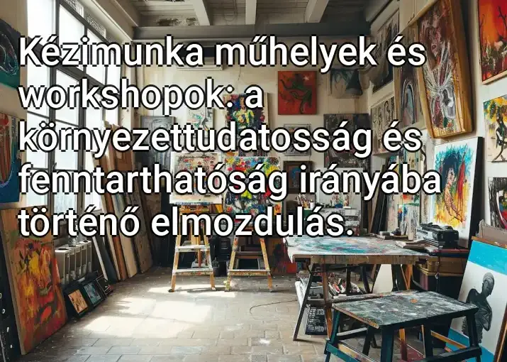 Kézimunka műhelyek és workshopok: a környezettudatosság és fenntarthatóság irányába történő elmozdulás.