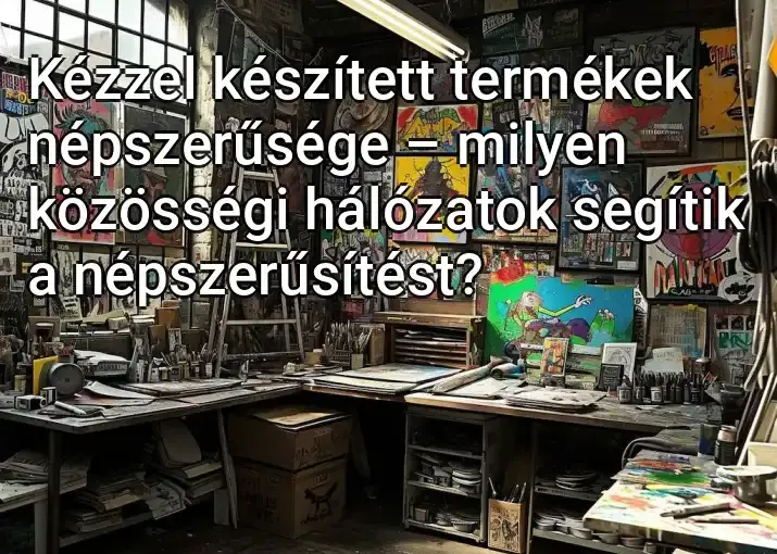 Kézzel készített termékek népszerűsége – milyen közösségi hálózatok segítik a népszerűsítést?