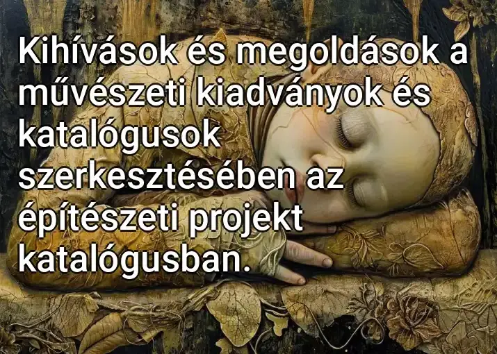 Kihívások és megoldások a művészeti kiadványok és katalógusok szerkesztésében az építészeti projekt katalógusban.