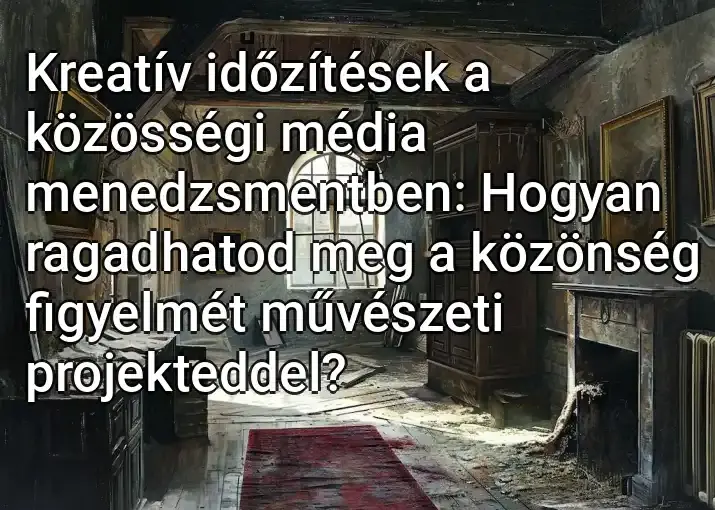 Kreatív időzítések a közösségi média menedzsmentben: Hogyan ragadhatod meg a közönség figyelmét művészeti projekteddel?