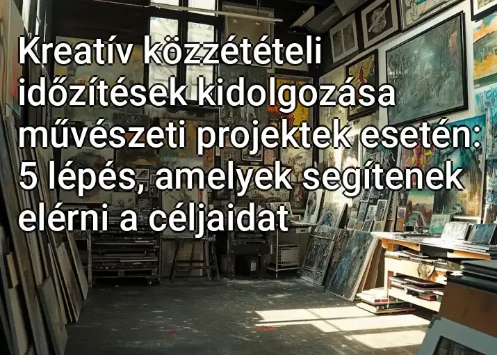 Kreatív közzétételi időzítések kidolgozása művészeti projektek esetén: 5 lépés, amelyek segítenek elérni a céljaidat