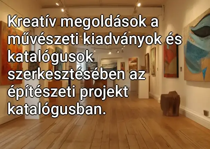 Kreatív megoldások a művészeti kiadványok és katalógusok szerkesztésében az építészeti projekt katalógusban.