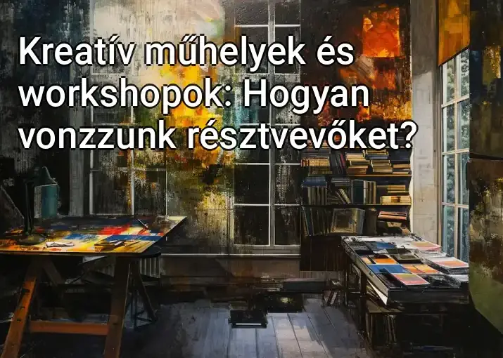 Kreatív műhelyek és workshopok: Hogyan vonzzunk résztvevőket?