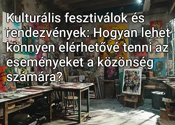 Kulturális fesztiválok és rendezvények: Hogyan lehet könnyen elérhetővé tenni az eseményeket a közönség számára?