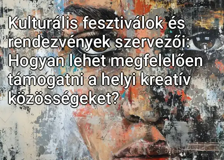 Kulturális fesztiválok és rendezvények szervezői: Hogyan lehet megfelelően támogatni a helyi kreatív közösségeket?