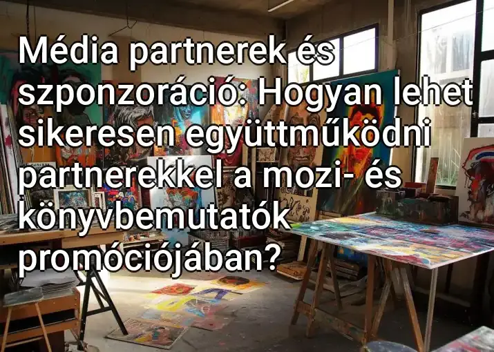 Média partnerek és szponzoráció: Hogyan lehet sikeresen együttműködni partnerekkel a mozi- és könyvbemutatók promóciójában?