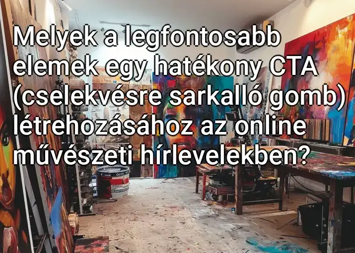 Melyek a legfontosabb elemek egy hatékony CTA (cselekvésre sarkalló gomb) létrehozásához az online művészeti hírlevelekben?