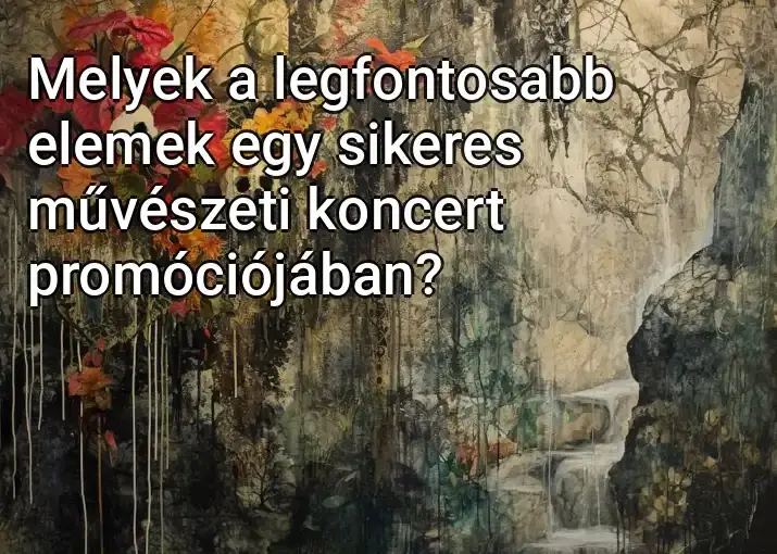 Melyek a legfontosabb elemek egy sikeres művészeti koncert promóciójában?