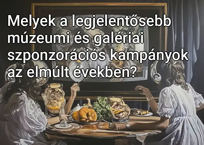 Melyek a legjelentősebb múzeumi és galériai szponzorációs kampányok az elmúlt években?