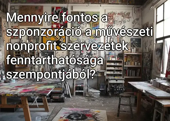 Mennyire fontos a szponzoráció a művészeti nonprofit szervezetek fenntarthatósága szempontjából?