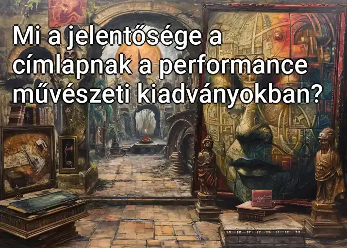 Mi a jelentősége a címlapnak a performance művészeti kiadványokban?